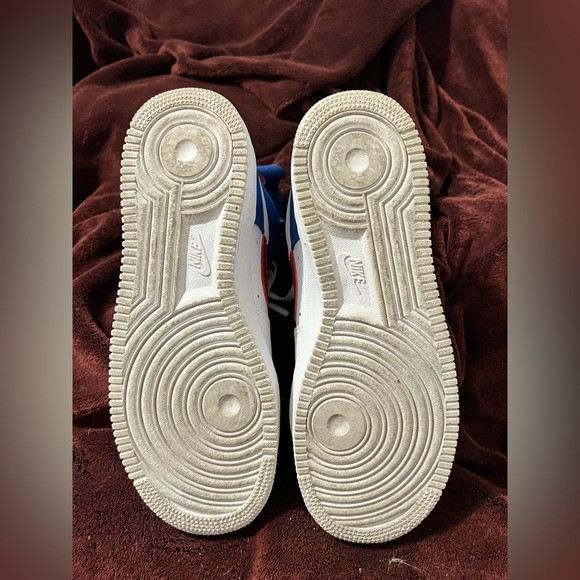 NIKE NBA Air Force 1, high, CLIPPERS, red/white/blue, only worn a couple times - Picture 2 of 8